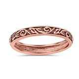 Braided Ring Oxidized Band Solid 925 Sterling Silver Thumb Ring (3mm)