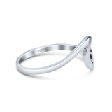 Sun Sunrise Sunset With Beautiful Shining Sea Wave Band Thumb Ring