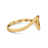 Sun Sunrise Sunset With Beautiful Shining Sea Wave Band Thumb Ring