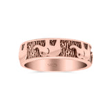 Elephant Filigree Animal Spinner Stylish Oxidized Band Thumb Ring (5.6mm)