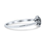Attractive Rose Flower Of Love With Leaf Dainty Engraved Design Delightful Statement Oxidized Rose Ring Band Solid 925 Sterling Silver Thumb Ring (6.3mm)