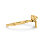 Delightful Mushroom Design Artisan Stylish Statement Oxidized Ring Band Solid 925 Sterling Silver Thumb Ring (9.6mm)