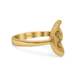Celestial Moon Phase Magic Of The Moon Pendant Art Oxidized Ring Band Thumb Ring (13.9mm)