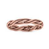 Perfect Braided Design Trinity Weave Knot Oxidized Band Thumb Ring (3.2mm)