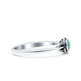 Promise Ring Band Oxidized Round Braided 925 Sterling Silver (6mm)