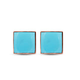 Square Shape Stud Post Tiny Earring Solid 925 Sterling Silver (6mm-8mm)