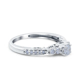 14K Gold 0.49ct Vintage Round 3mm G SI Diamond Engagement Band Wedding Ring
