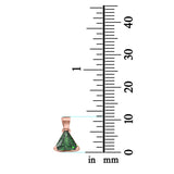 Triangle Cut Charm Pendant Simulated Cubic Zirconia 925 Sterling Silver (11mm)
