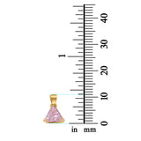 Triangle Cut Charm Pendant Simulated Cubic Zirconia 925 Sterling Silver (11mm)