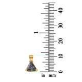 Triangle Cut Charm Pendant Simulated Cubic Zirconia 925 Sterling Silver (11mm)