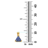 Triangle Cut Charm Pendant Simulated Cubic Zirconia 925 Sterling Silver (11mm)