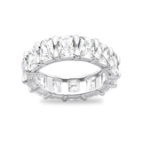 Eternity Stackable Wedding Ring Emerald Cut 925 Sterling Silver