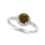 Halo Wedding Engagement Ring Round Cubic Zirconia 925 Sterling Silver -3