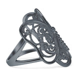 Filigree Design Butterfly Fashion Ring 925 Sterling Silver