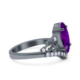Marquise Art Deco Engagement Ring 925 Sterling Silver