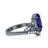 Marquise Art Deco Engagement Ring 925 Sterling Silver