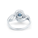 14K Gold 1.49ct Art Deco Round 7mm G SI Diamond Engagement Wedding Ring