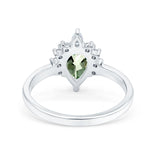 14K Gold 1.5ct Teardrop Art Deco Pear 9mmx6mm G SI Diamond Engagement Wedding Ring