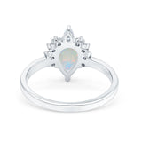 14K Gold 1.5ct Teardrop Art Deco Pear 9mmx6mm G SI Diamond Engagement Wedding Ring