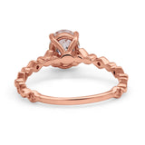 14K Gold 1.29ct Oval G SI Diamond Engagement Ring Size 6.5