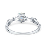 14K Gold 0.75ct Pear Art Deco G SI Diamond Engagement Ring Size 6.5