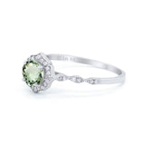 14K Gold 0.99ct Round Petite Dainty 6mm G SI Diamond Engagement Wedding Ring