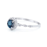 14K Gold 0.99ct Round Petite Dainty 6mm G SI Diamond Engagement Wedding Ring