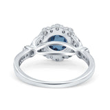 14K Gold 1.25ct Floral Art Deco Round 6mm G SI Diamond Engagement Wedding Ring