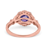 14K Gold 1.25ct Floral Art Deco Round 6mm G SI Diamond Engagement Wedding Ring