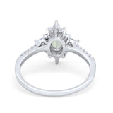 14K Gold 1.54ct Vintage Oval 8mmx6mm G SI Diamond Engagement Wedding Ring