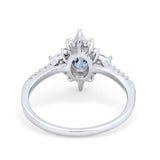 14K Gold 1.54ct Vintage Oval 8mmx6mm G SI Diamond Engagement Wedding Ring