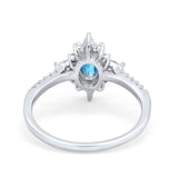 14K Gold 1.54ct Vintage Oval 8mmx6mm G SI Diamond Engagement Wedding Ring