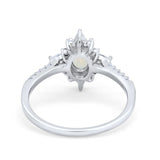 14K Gold 1.54ct Vintage Oval 8mmx6mm G SI Diamond Engagement Wedding Ring