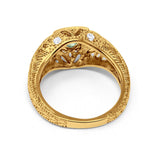 14K Gold 0.15ct Round Antique Style 5mm G SI Diamond Engagement Wedding Ring