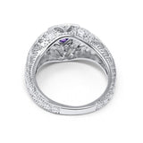 14K Gold 0.15ct Round Antique Style 5mm G SI Diamond Engagement Wedding Ring