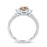 14K Gold 1.37ct Round Three Stone Vintage 6mm G SI Diamond Engagement Wedding Ring
