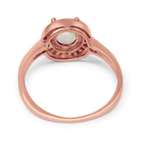 14K Gold 0.94ct Round Art Deco 6mm G SI Diamond Engagement Wedding Ring