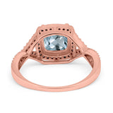 14K Gold 2.37ct Cushion Infinity Shank 8mm G SI Diamond Engagement Wedding Ring