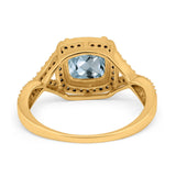 14K Gold 2.37ct Cushion Infinity Shank 8mm G SI Diamond Engagement Wedding Ring