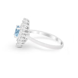 Art Deco Baguette CZ Engagement Ring in 925 Sterling Silver
