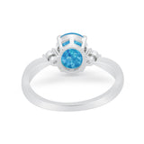 Three Stone Wedding Ring Round Simulated Cubic Zirconia 925 Sterling Silver