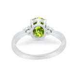 Three Stone Wedding Ring Round Simulated Cubic Zirconia 925 Sterling Silver