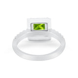 Halo Princess Cut Wedding Ring Simulated Cubic Zirconia 925 Sterling Silver