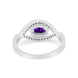 Infinity Shank Wedding Ring Simulated Cubic Zirconia 925 Sterling Silver