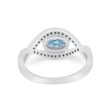 Infinity Shank Wedding Ring Simulated Cubic Zirconia 925 Sterling Silver