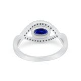 Infinity Shank Wedding Ring Simulated Cubic Zirconia 925 Sterling Silver