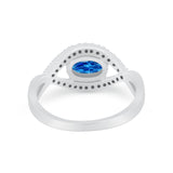 Infinity Shank Wedding Ring Simulated Cubic Zirconia 925 Sterling Silver