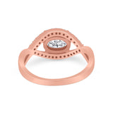 Infinity Shank Wedding Ring Simulated Cubic Zirconia 925 Sterling Silver
