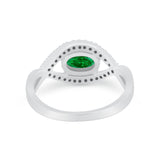 Infinity Shank Wedding Ring Simulated Cubic Zirconia 925 Sterling Silver