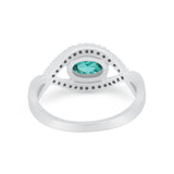 Infinity Shank Wedding Ring Simulated Cubic Zirconia 925 Sterling Silver